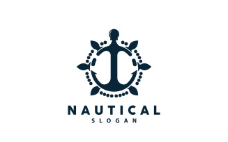 Ship Rudder Logo Maritime Vector Simple V1