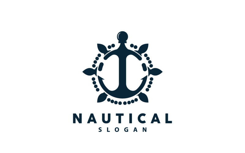 Ship Rudder Logo Maritime Vector Simple V1 Logo Template