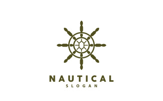 Ship Rudder Logo Maritime Vector Simple V3