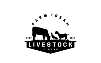 Cattle Farm Livestock Logo V2