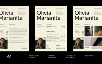 Clean Minimal Resume And Cover Letter