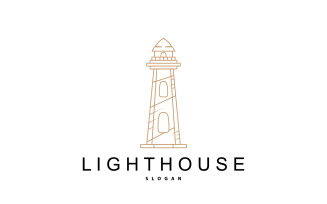 Lighthouse Logo Beacon Vector Modern V1