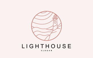 Lighthouse Logo Beacon Vector Modern V2