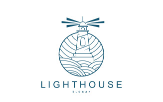 Lighthouse Logo Beacon Vector Modern V3