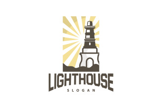 Lighthouse Logo Beacon Vector Modern V5