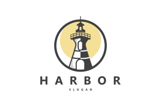 Lighthouse Logo Beacon Vector Modern V6