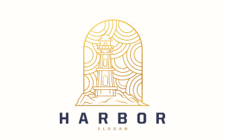 Lighthouse Logo Beacon Vector Modern V8