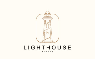 Lighthouse Logo Beacon Vector Modern V9
