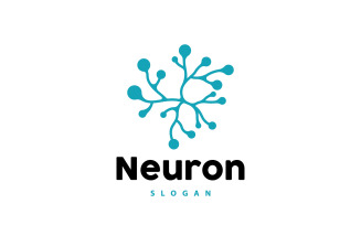 Neuron Logo Nerve Seaweed Vector Abstract V10