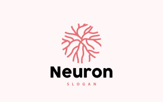 Neuron Logo Nerve Seaweed Vector Abstract V11