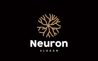 Neuron Logo Nerve Seaweed Vector Abstract V13