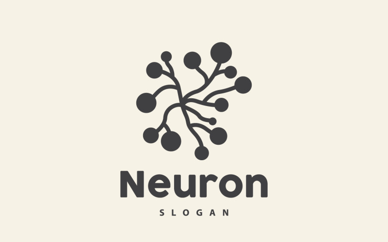 Neuron Logo Nerve Seaweed Vector Abstract V15 Logo Template