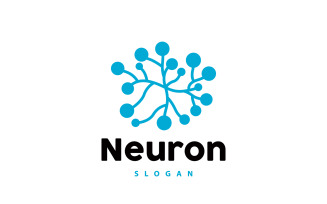 Neuron Logo Nerve Seaweed Vector Abstract V16