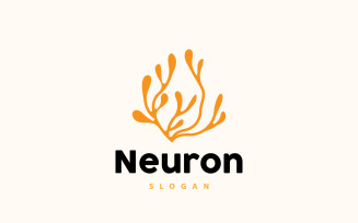 Neuron Logo Nerve Seaweed Vector Abstract V4