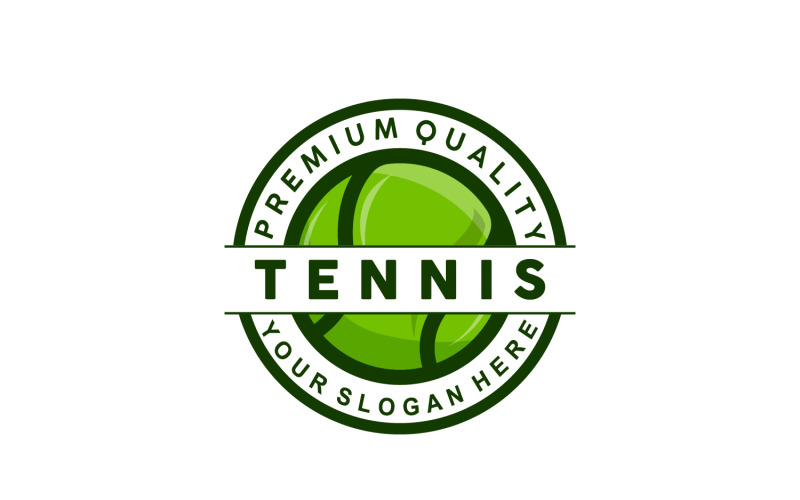 Tennis Logo Design Vector Simple Silhouette V13 Logo Template