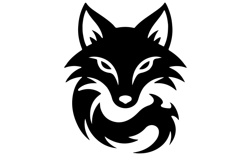 A wolf silhouette art illustration Illustration