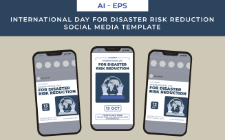 International Day For Disaster Risk Reduction Social Media Template
