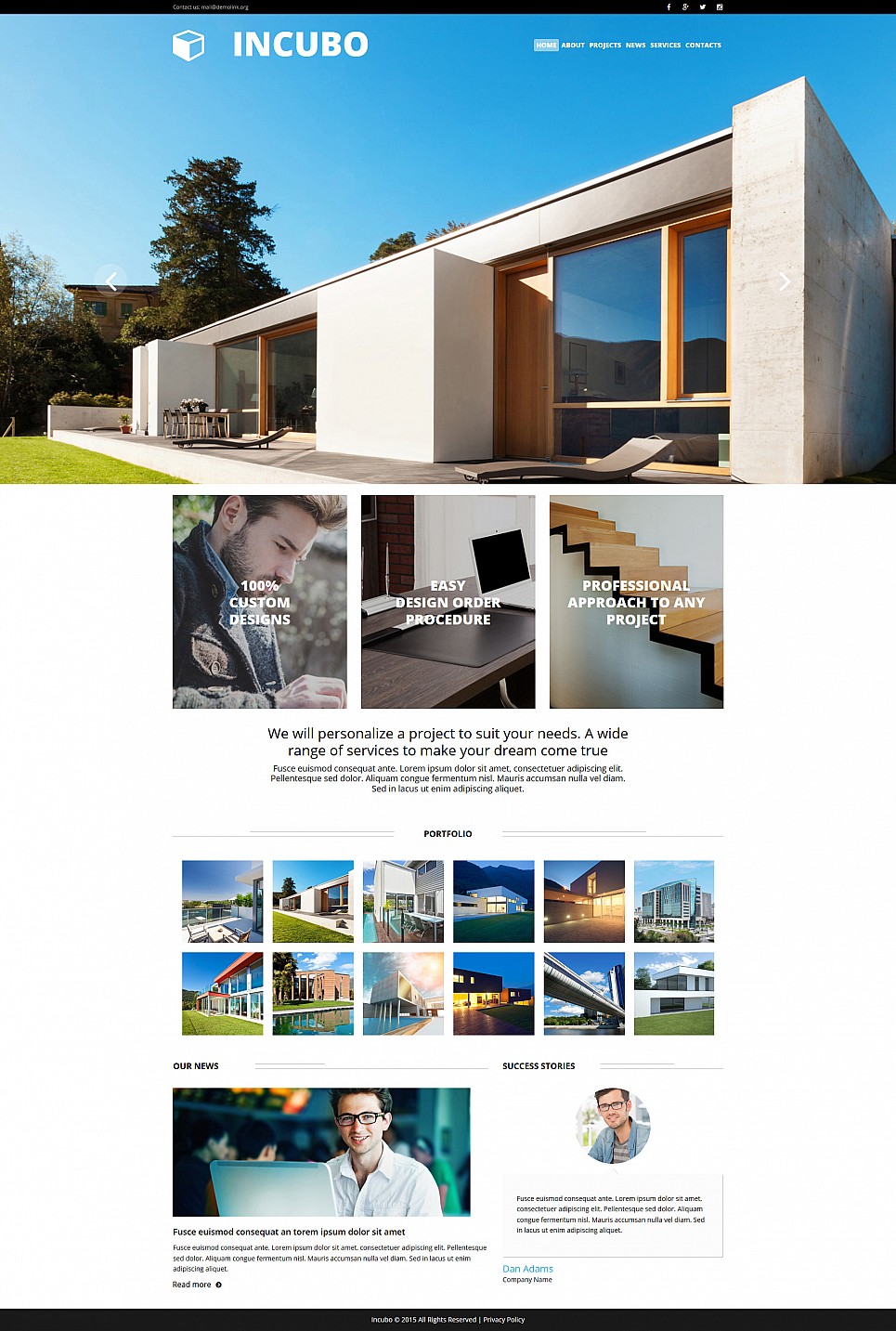 Architecture Responsive Moto CMS 3 Template New Screenshots BIG