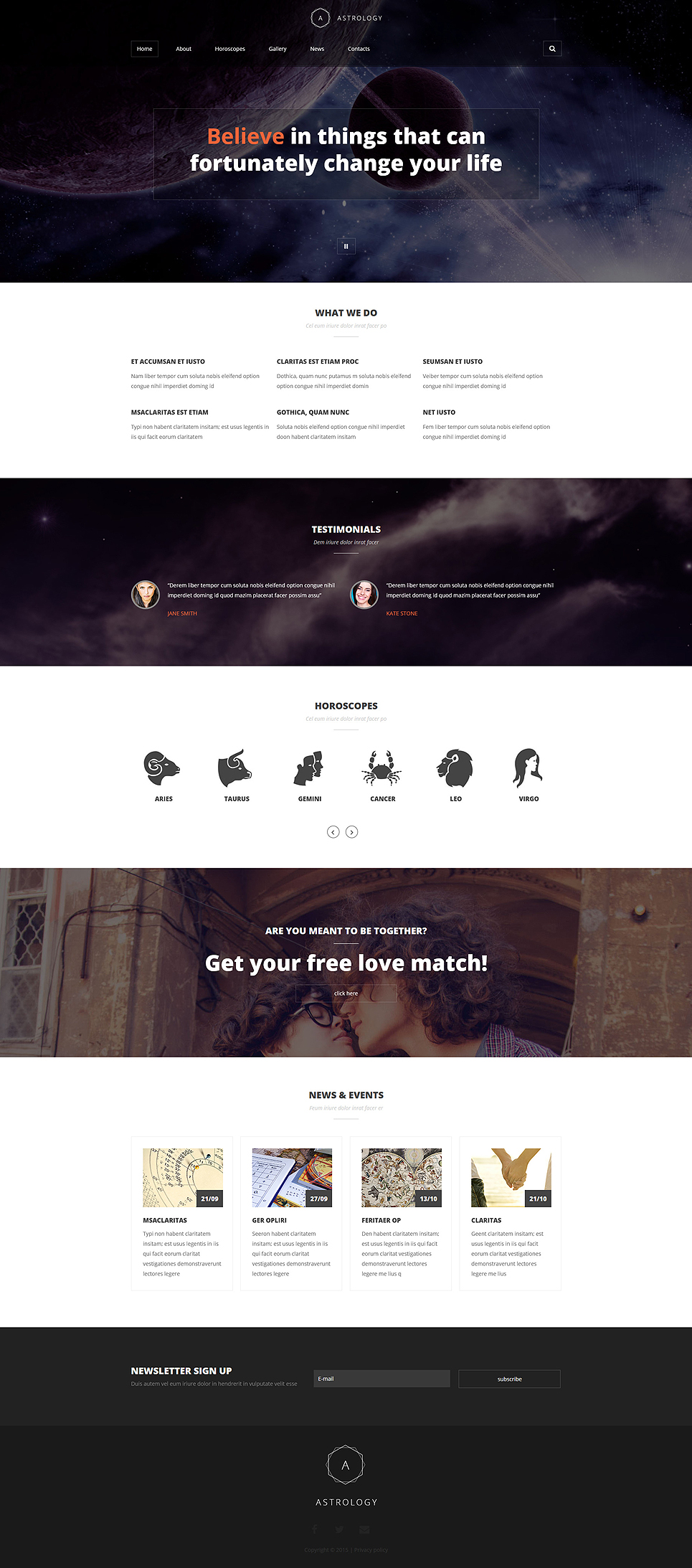 Astrologist Portfolio Joomla Template New Screenshots BIG