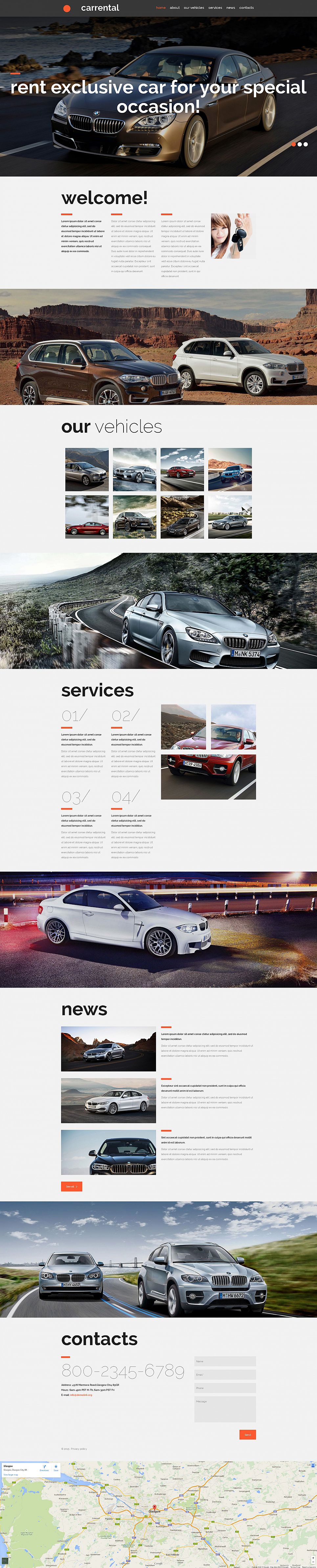 Car Rental Responsive Moto CMS 3 Template New Screenshots BIG