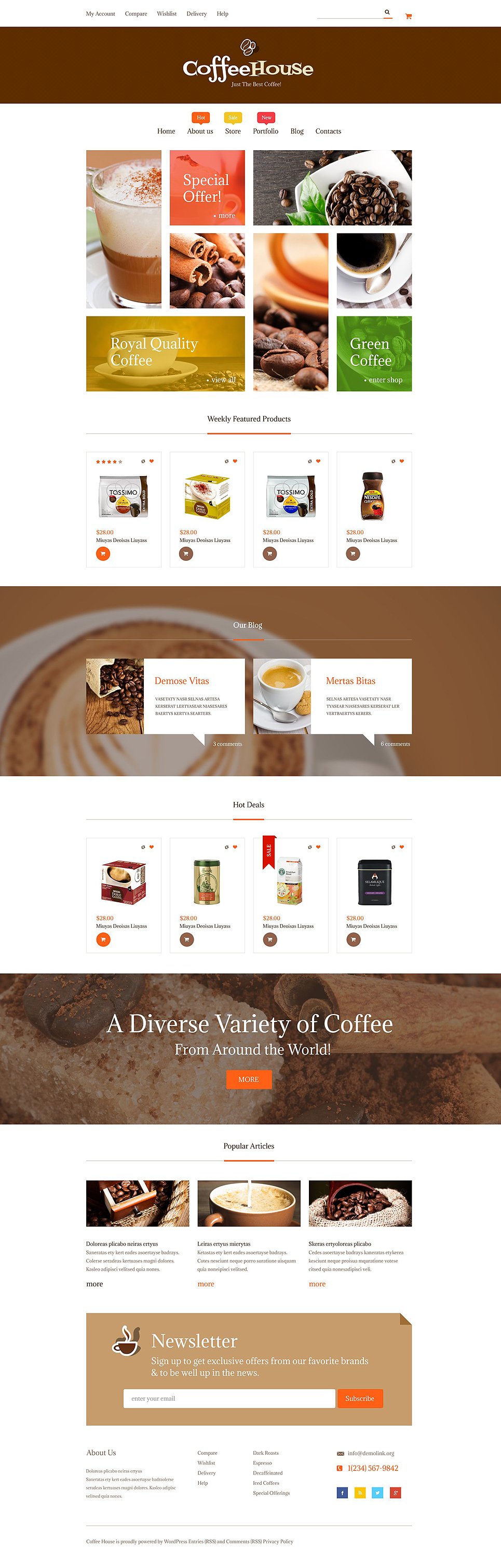 Coffee House WooCommerce Theme New Screenshots BIG