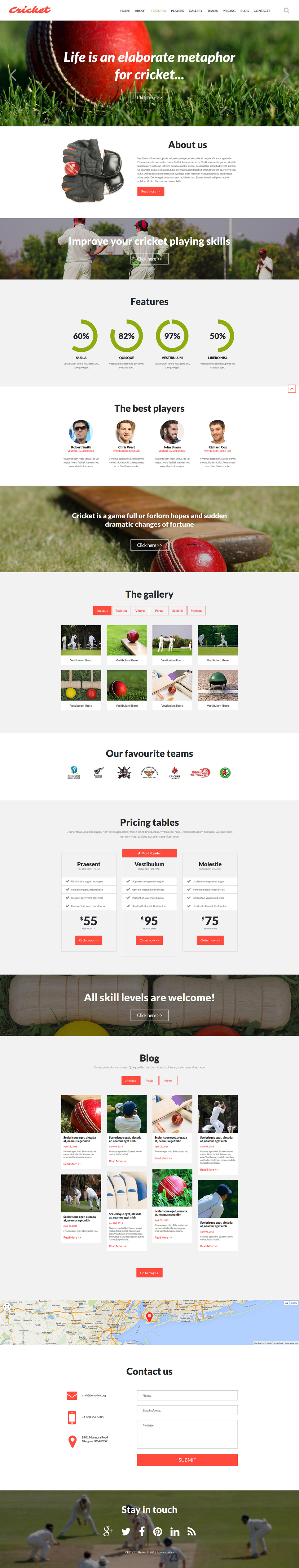 Cricket Club Joomla Template New Screenshots BIG