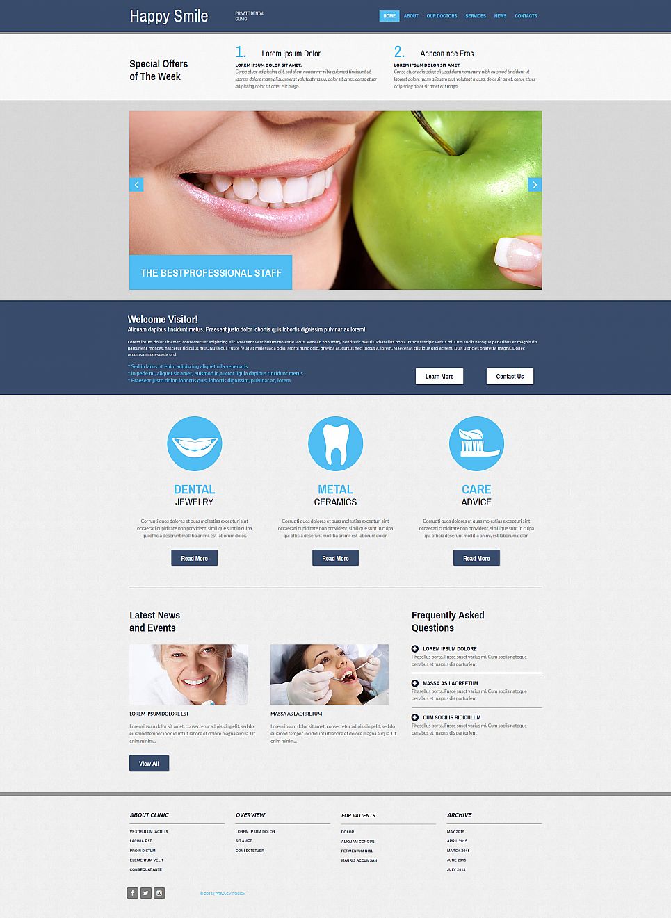 Dentistry Responsive Moto CMS 3 Template New Screenshots BIG