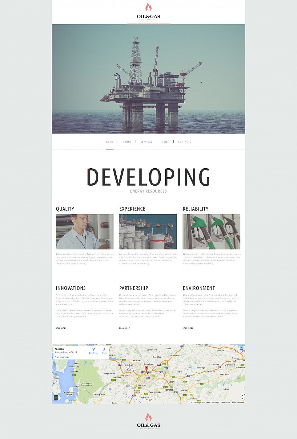 Gas & Oil Responsive Moto CMS 3 Template New Screenshots BIG