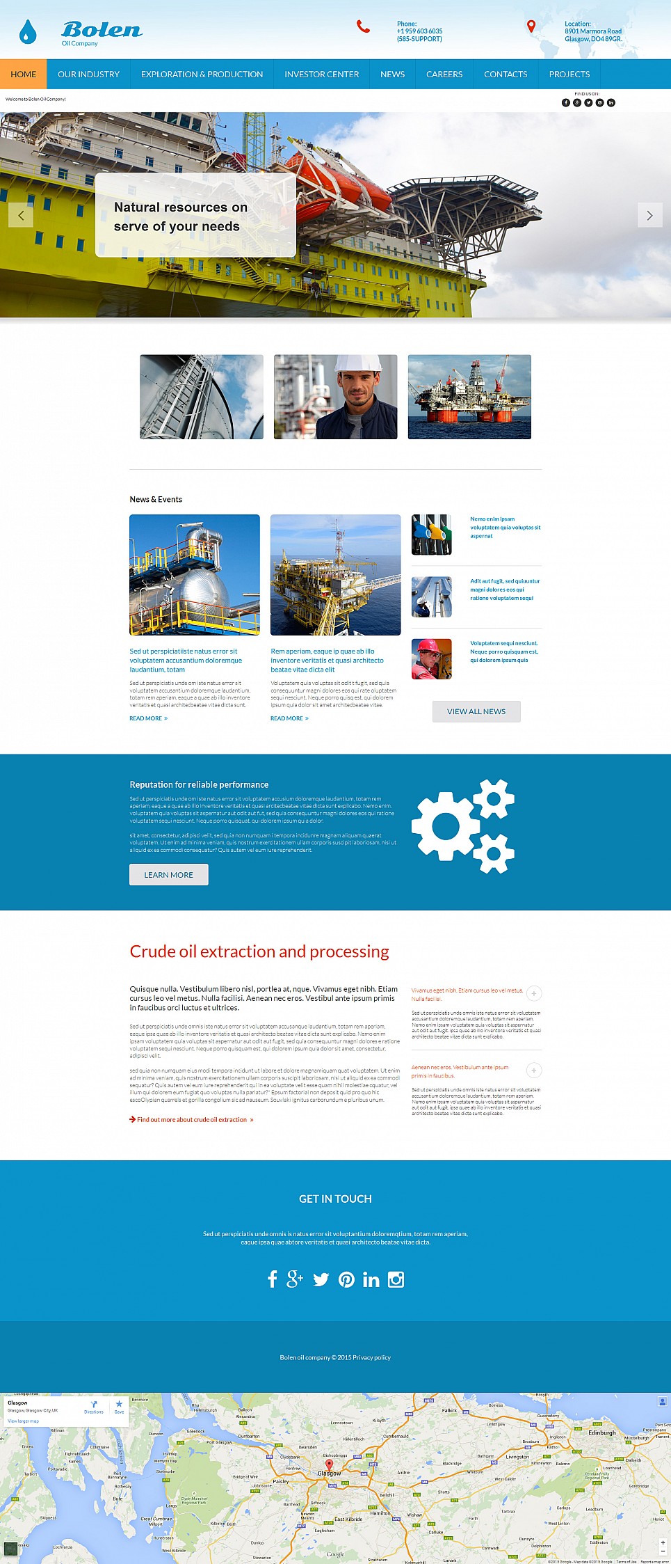 Gas & Oil Responsive Moto CMS 3 Template New Screenshots BIG