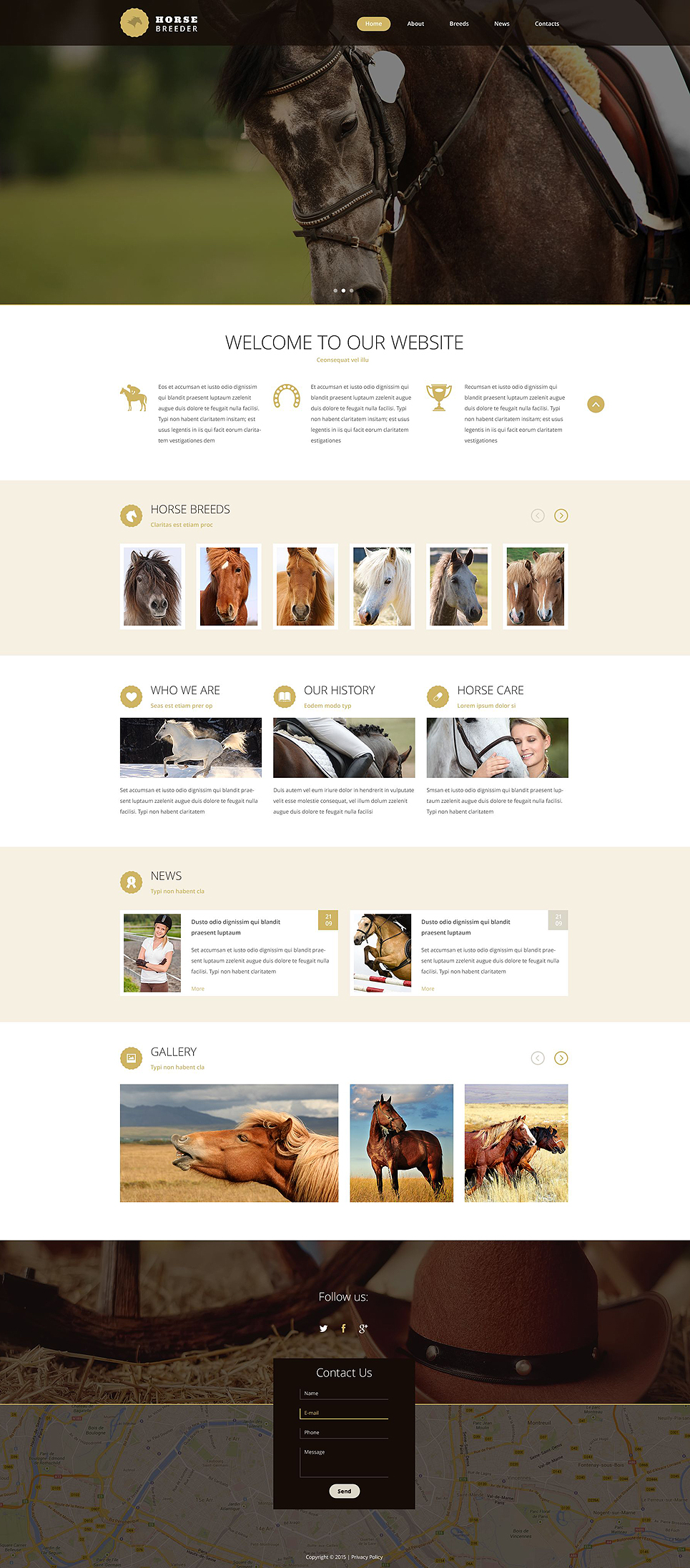 Horse Breeder Website Template New Screenshots BIG