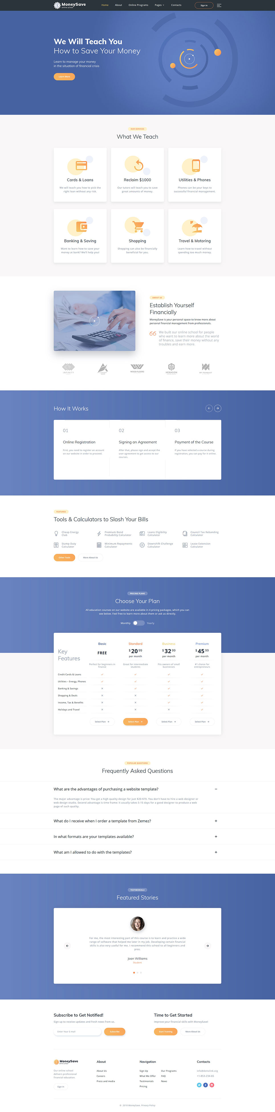 Ideas for Online School Website Template New Screenshots BIG