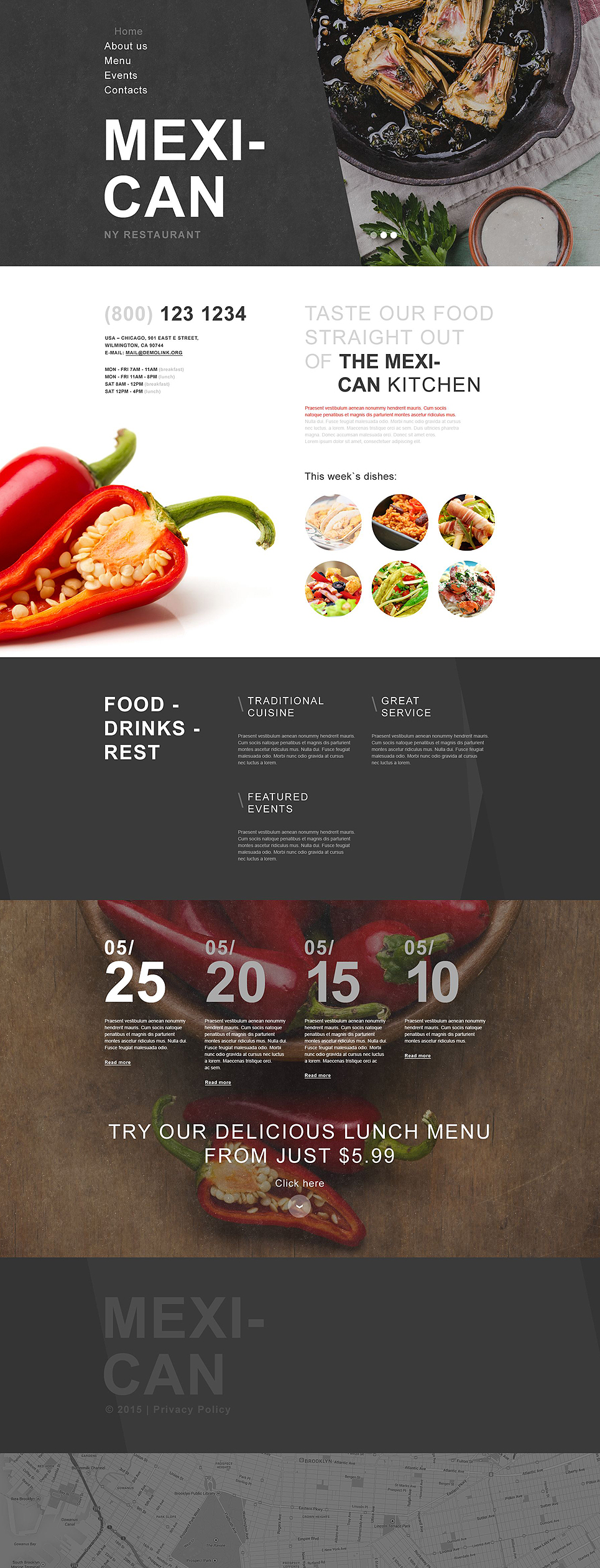 Mexican Restaurant Muse Template New Screenshots BIG