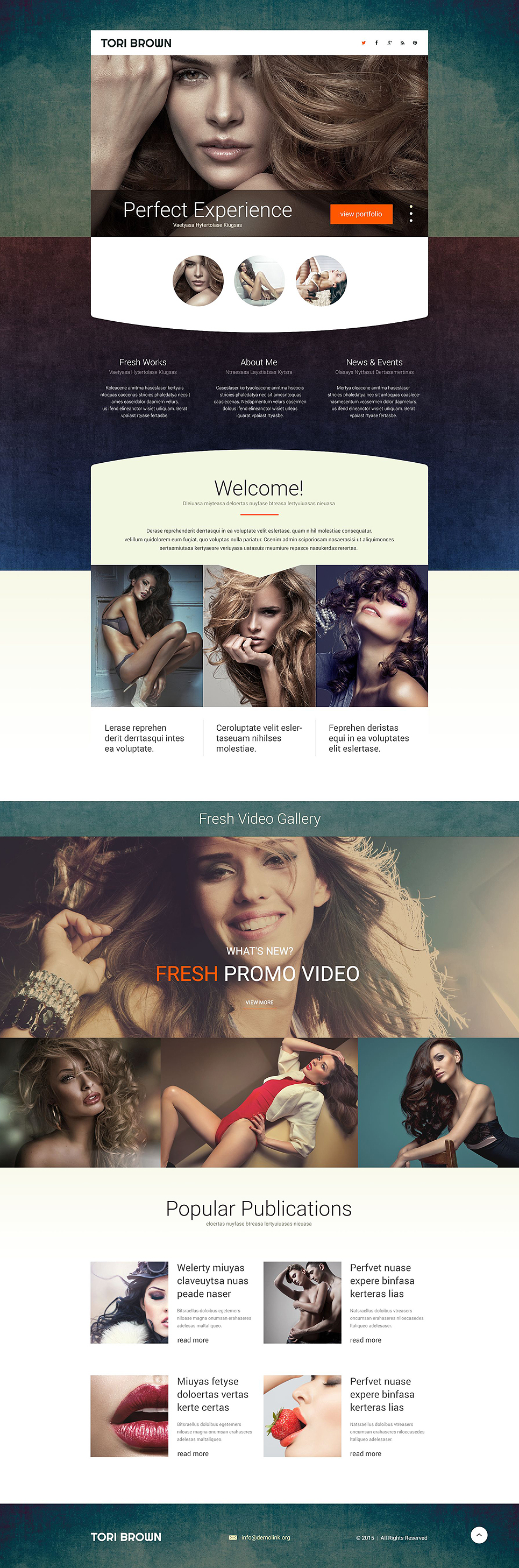 Model Agency Responsive Landing Page Template New Screenshots BIG