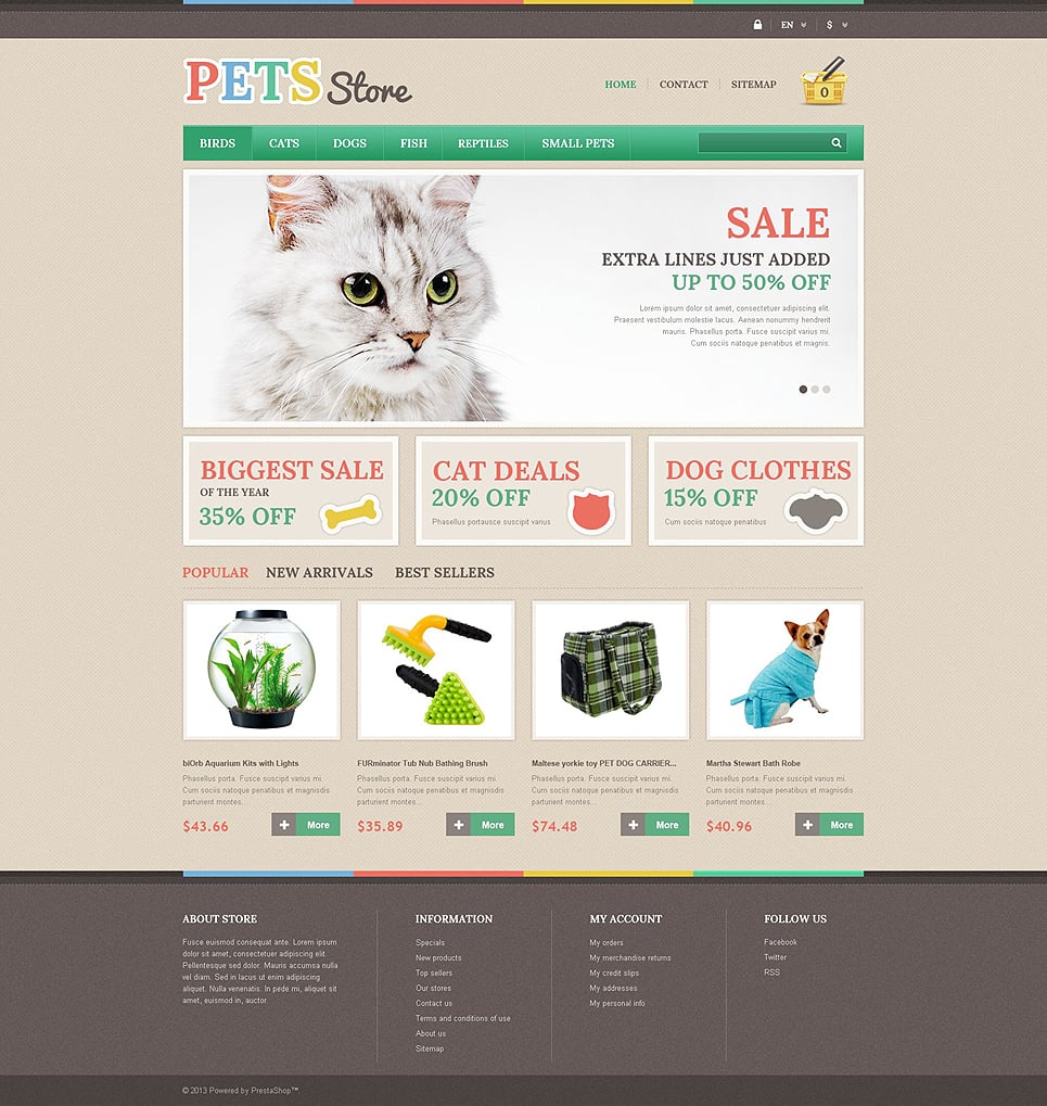 Pets Store PrestaShop Theme New Screenshots BIG