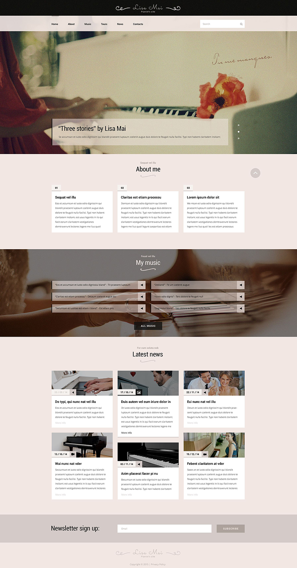 Piano Teaching Website Template New Screenshots BIG