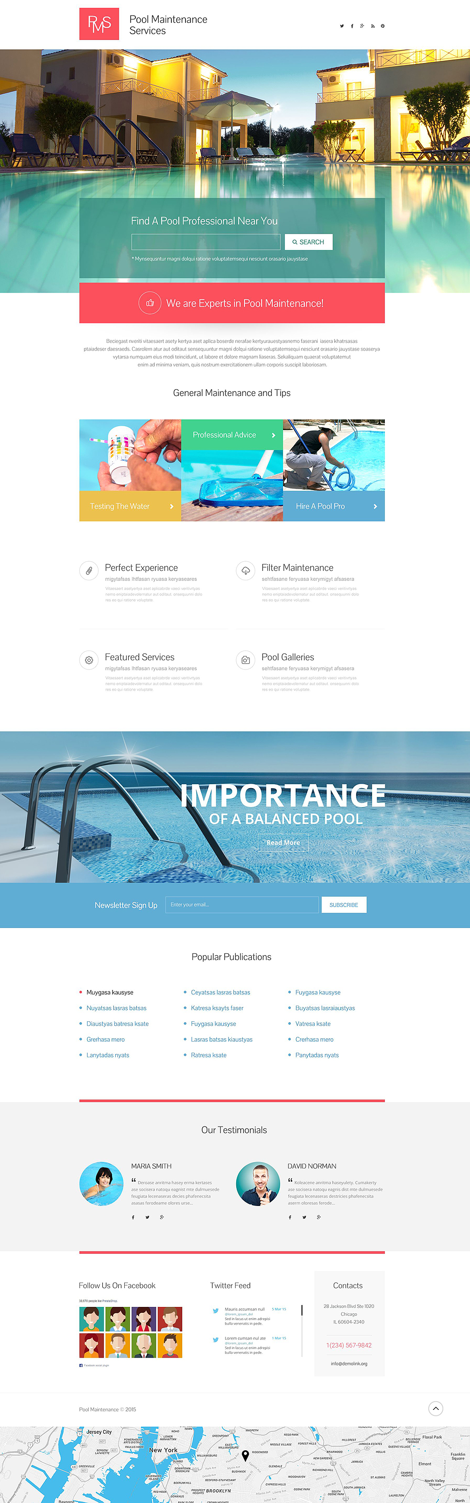 Pool Cleaning Responsive Landing Page Template New Screenshots BIG