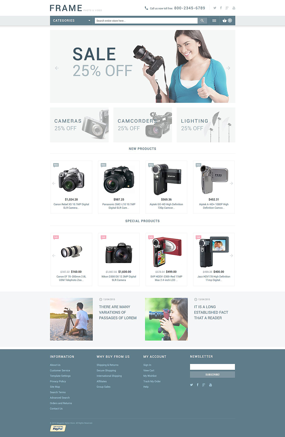 Recording Equipment Magento Theme New Screenshots BIG