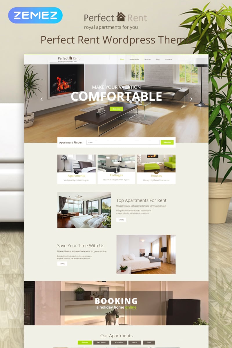 Responzivní WordPress motiv "Perfect Rent" #53763