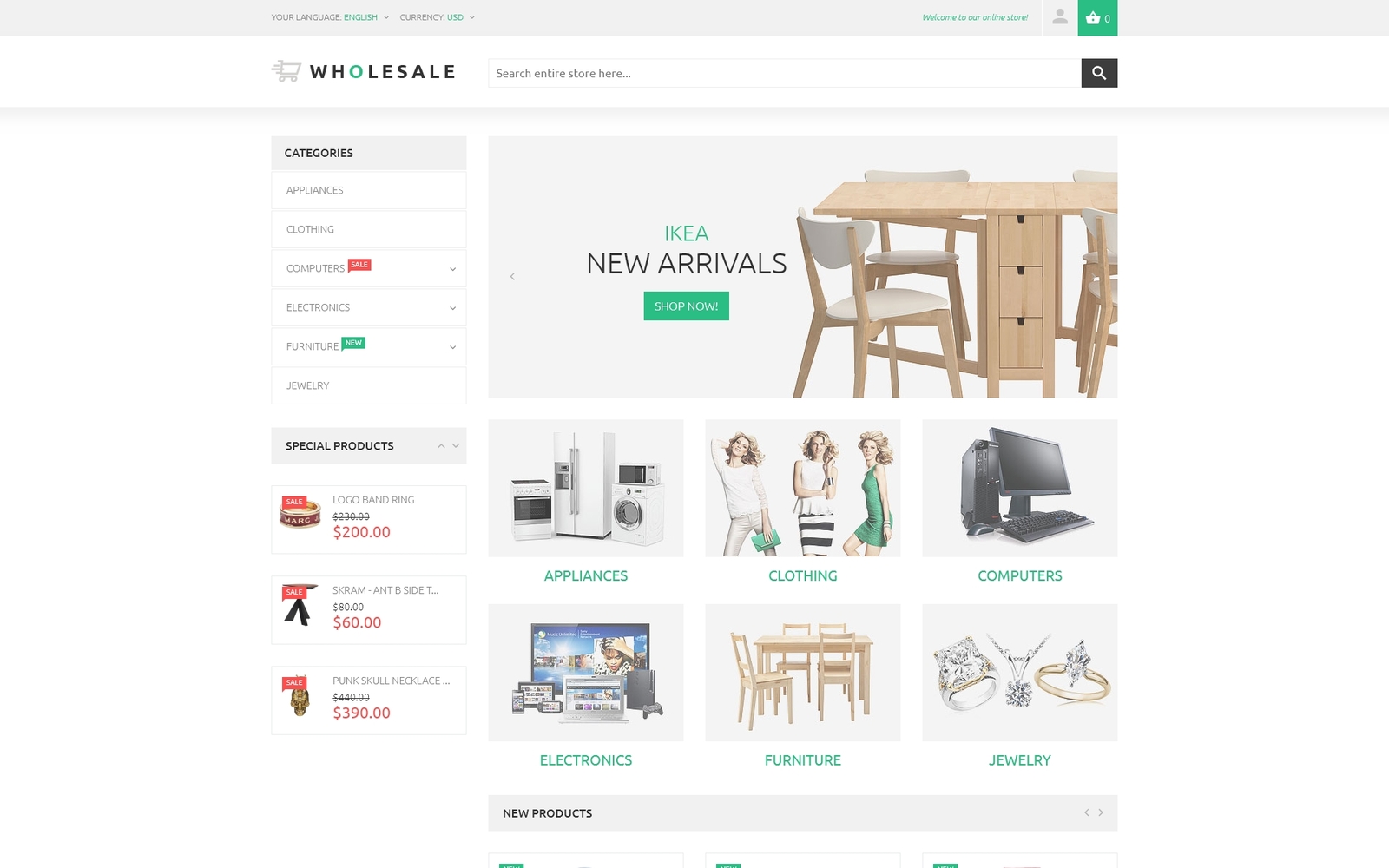 Reszponzív Online Warehouse Magento sablon 53792