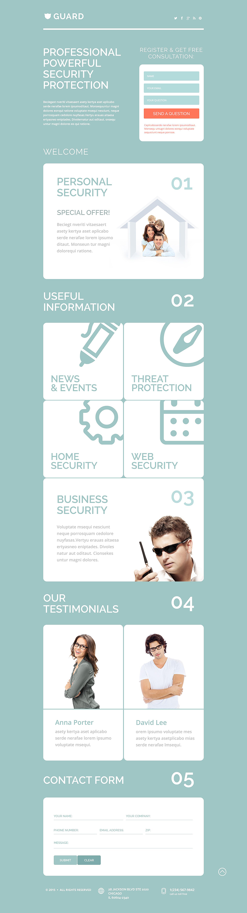 Security Responsive Landing Page Template New Screenshots BIG