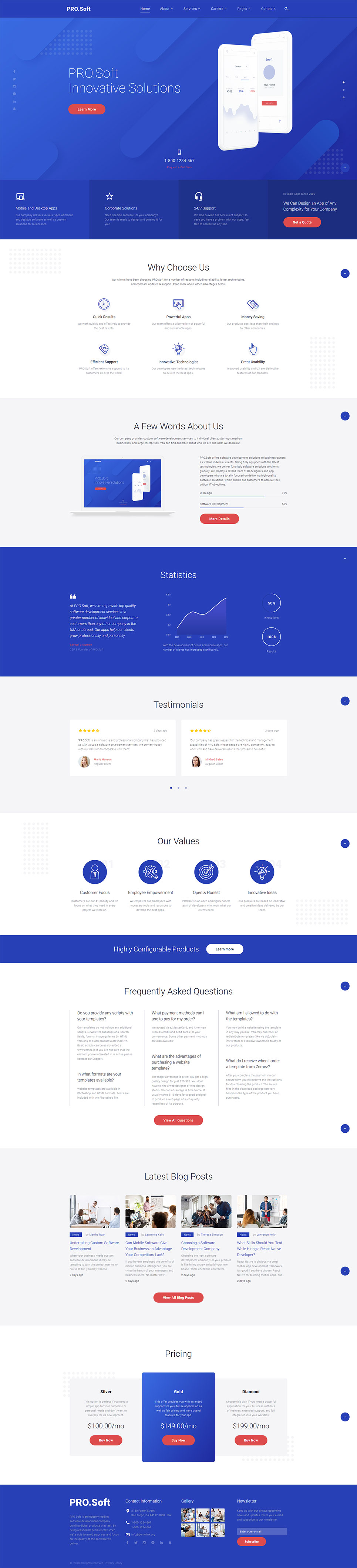 Software Company Responsive Website Template New Screenshots BIG