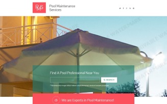 Swimming Pool Responsive Landing Page Template