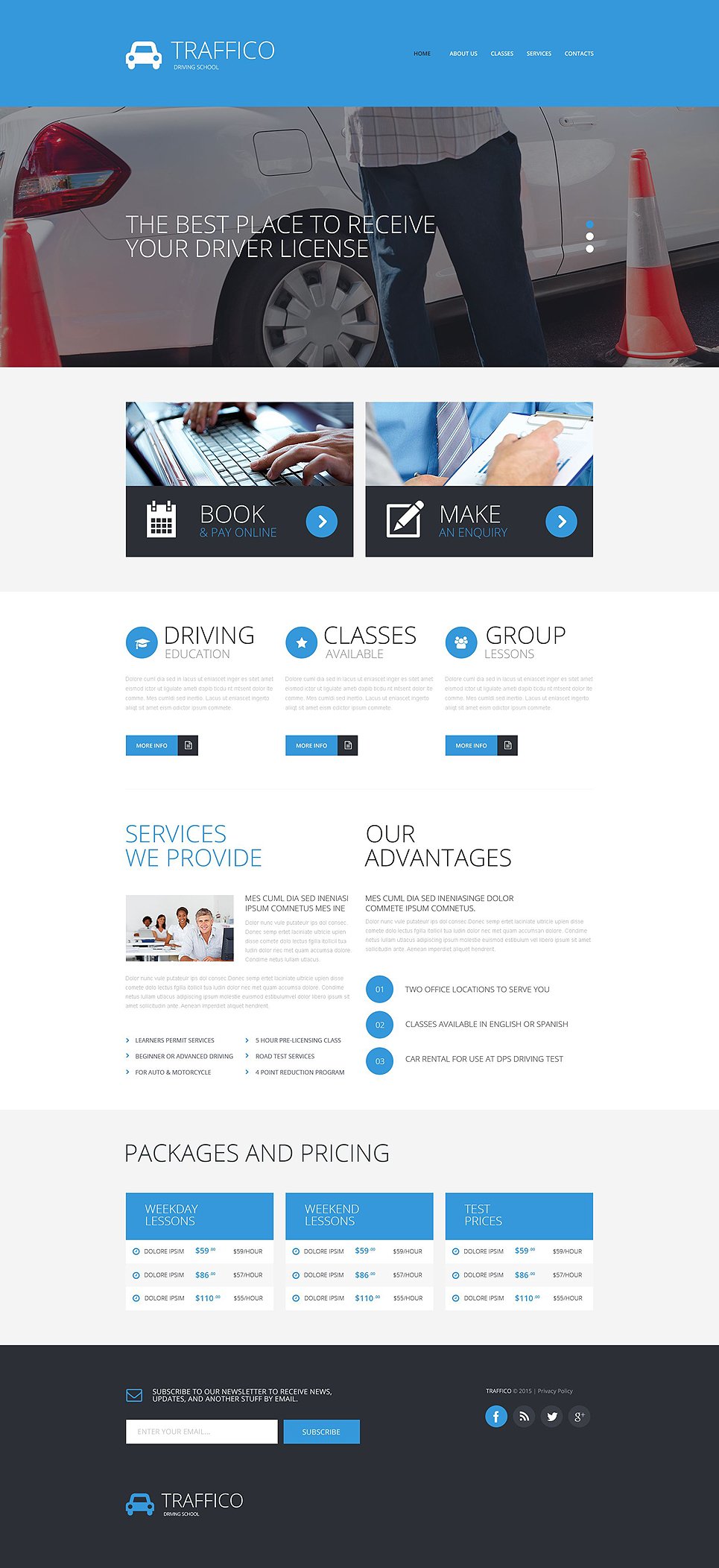 Traffic School Responsive Website Template New Screenshots BIG