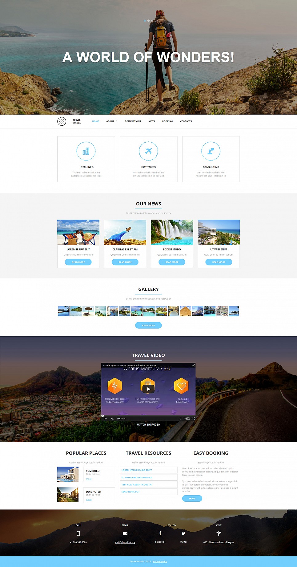 Travel Responsive Moto CMS 3 Template New Screenshots BIG