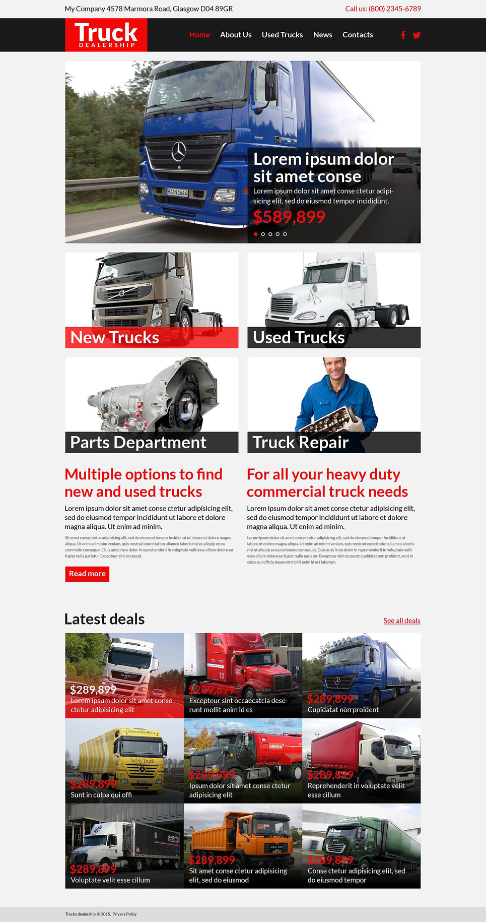 Trucking Responsive Website Template New Screenshots BIG