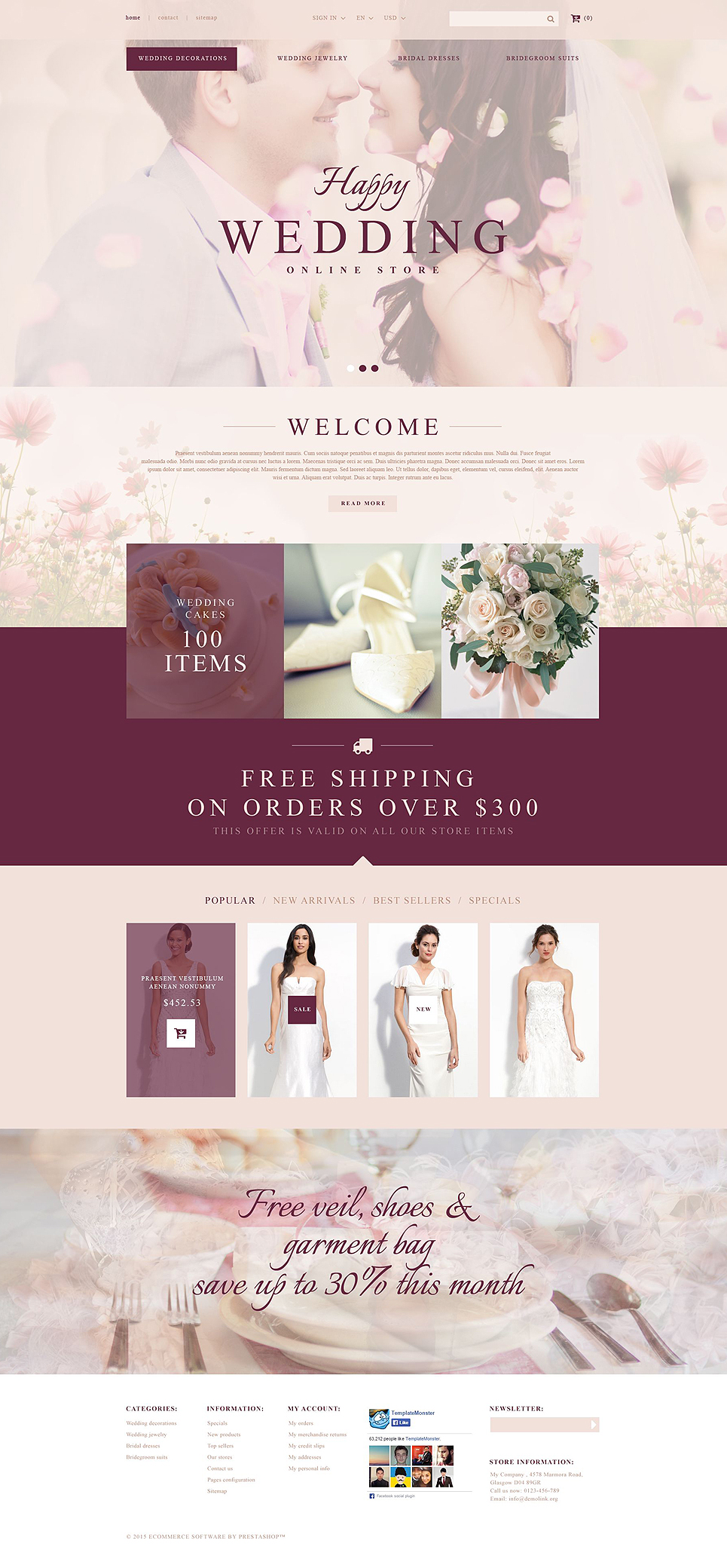 Wedding Store PrestaShop Theme New Screenshots BIG