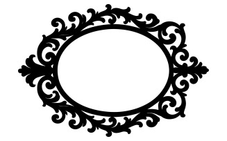 Frame silhouette vector art illustration
