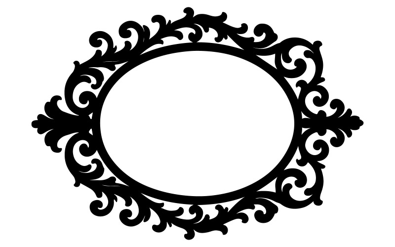 Frame silhouette vector art illustration Illustration