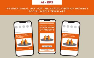 International Day for the Eradication of Poverty Social Media Template