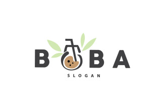 Boba Drink Logo Milk Jelly Drink V6